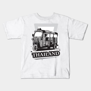 Traditional Thai Tuk Tuk Art Kids T-Shirt